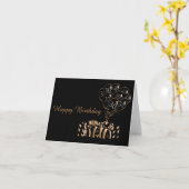 30番目の黒いバルーン誕生日 | DIY語 カード (黄色い花)