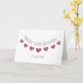 30番目以外の誕生日編み物の羊毛束 カード (黄色い花)