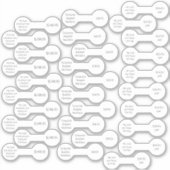 30白ジュエリー価格ラベルバーベルステッカーセット シール (正面)