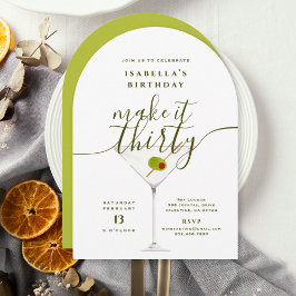 30白マルティニ30歳の誕生日パーティー 招待状