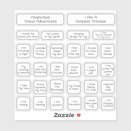 30白黒トラベル確認広場 シール (シート)