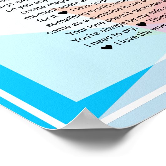 30私たちがあなたを愛する理由幾何学的な虹 ポスター (角)