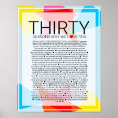 30私たちがあなたを愛する理由幾何学的な虹 ポスター (正面)