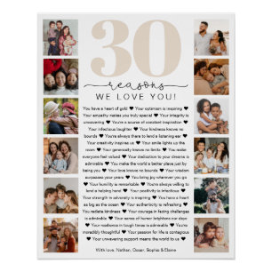 30私たちがあなたを愛する理由誕生日記念ギフト ポスター