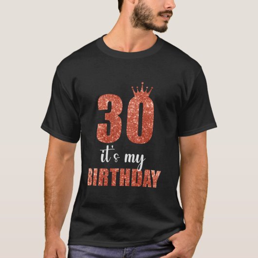 30私の誕生日30歳30歳の男性 Tシャツ (正面)