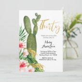 30第30誕生日の招待状のサボテンのフェスタ 招待状 (スタンド正面)