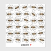 30等身大のミツバチのハチミツびんのふたシール シール (シート)