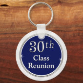 30級パーソナライズされた懇親会ギフトNavy Blue キーホルダー (裏面)
