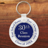 30級パーソナライズされた懇親会ギフトNavy Blue キーホルダー (正面)