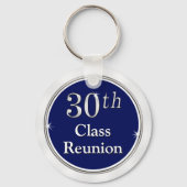 30級パーソナライズされた懇親会ギフトNavy Blue キーホルダー (裏面)