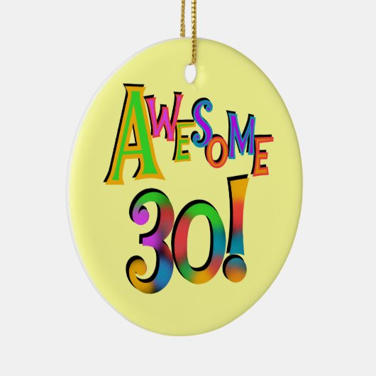 30素晴らし誕生日Tシャツとギフト セラミックオーナメント (右)