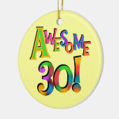 30素晴らし誕生日Tシャツとギフト セラミックオーナメント (左)