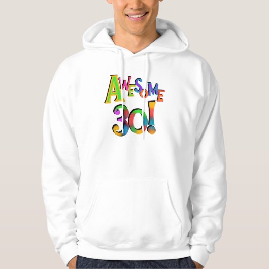 30素晴らし誕生日Tシャツとギフト パーカ (正面)