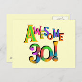 30素晴らし誕生日Tシャツとギフト ポストカード (正面/裏面)