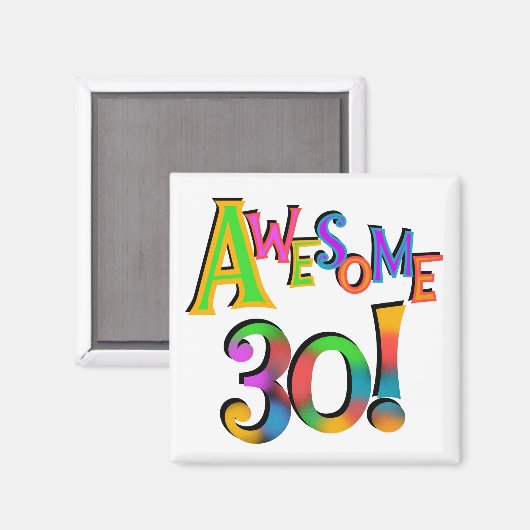 30素晴らし誕生日Tシャツとギフト マグネット (正面/裏面)