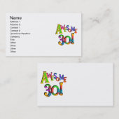 30素晴らし誕生日Tシャツとギフト 名刺 (正面/裏面)