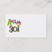 30素晴らし誕生日Tシャツとギフト 名刺 (裏面)