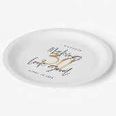 30良く見える作る金ゴールド誕生日パーティー紙プラット ペーパープレート (アングル)