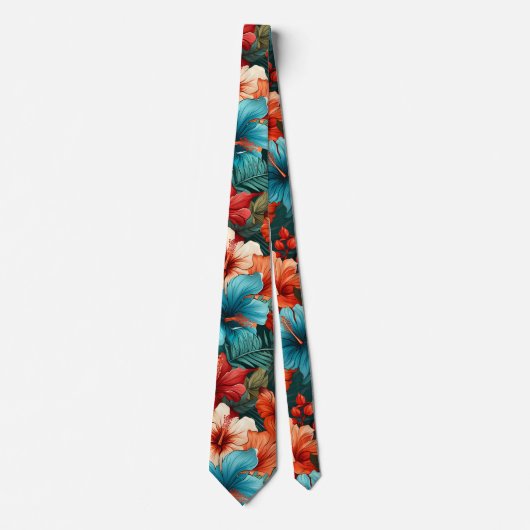 #30花柄 ネクタイ (正面)