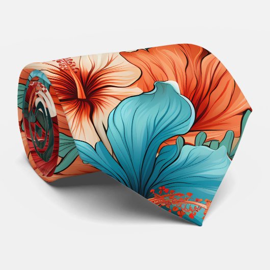 #30花柄 ネクタイ (ロール)