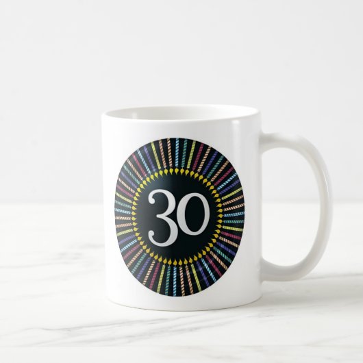 30誕生日を個人化して下さい コーヒーマグカップ (右)