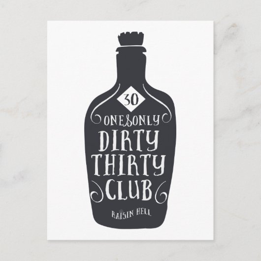 30誕生日30歳ダーティ30 ポストカード (正面)