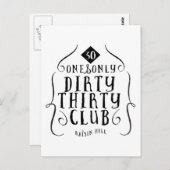 30誕生日30歳ダーティ30 ポストカード (正面/裏面)