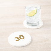 30金ゴールドクラウン – 30歳の誕生日プレゼント コースター (側面)