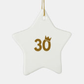 30金ゴールドクラウン – 30歳の誕生日プレゼント セラミックオーナメント (右)