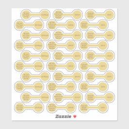 30金ゴールドジュエリー価格ラベルバーベルステッカー シール