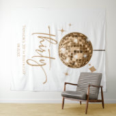 30金ゴールドディスコボール30th誕生日パーティー タペストリー (インサイチュ(横))