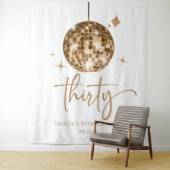30金ゴールドディスコボール30th誕生日パーティー タペストリー (インサイチュ)
