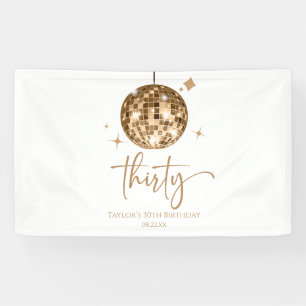30金ゴールドディスコボール30th誕生日パーティー 横断幕