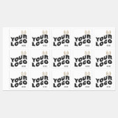 30防水スクエアビジネスロゴウォーターボトル ラベル (シート)