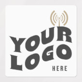 30防水スクエアビジネスロゴウォーターボトル ラベル (デザイン2)