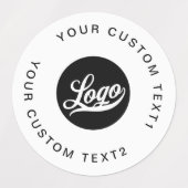 30防水ビジネスロゴウォーターボトルシール ラベル (デザイン1)