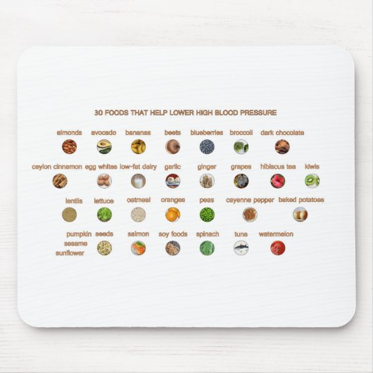 30食最高の品は自然に高血圧を下げる マウスパッド (正面)