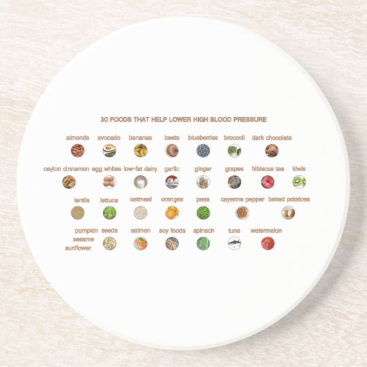 30食最高の品高血圧自然療法を低下 コースター (正面)