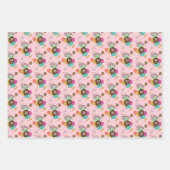 30驚異の年アニマルプリント誕生日気球 ラッピングペーパーシート (正面2)