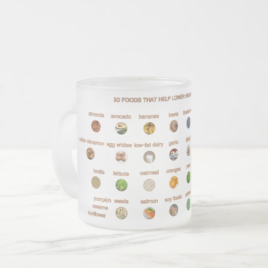 30高血圧自然救済法を下げる食品 フロストグラスマグカップ (正面左)