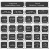 30黒旅行の確認テンプレートスクエア シール (正面)