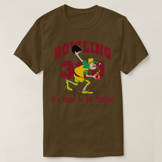 300おもしろいボーリングスコアボーリングT T Tシャツ (デザイン正面)