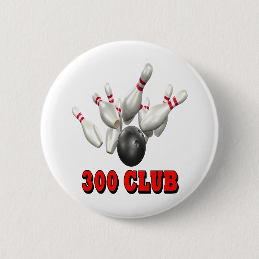 300クラブボーリング 缶バッジ (正面)