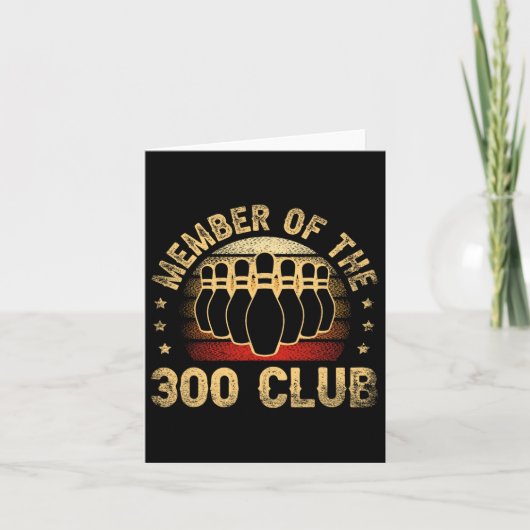 300クラブ会員ボウリングをする人、 クリケットの投手ボーリング カード (正面)