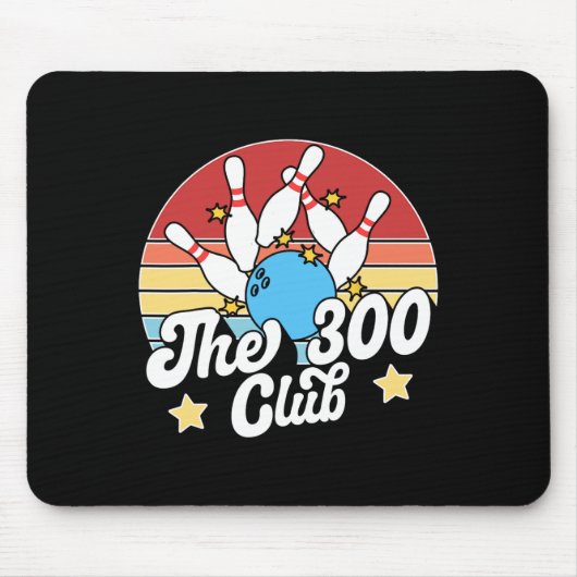 300クラブ ボウラー おもしろ ボウリング マウスパッド (正面)