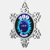 300クラブ、完璧なボーリングゲーム、 スノーフレークピューターオーナメント (右)
