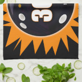 300ゲームオレンジとブラック キッチンタオル (折り畳み)