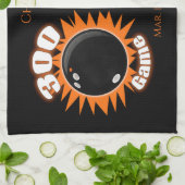 300ゲームパーソナライズされたおよび700シリーズボーリング キッチンタオル (折り畳み)