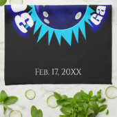 300ゲームパーソナライズされたブルースボーリングタオル キッチンタオル (折り畳み)