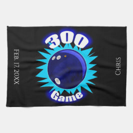 300ゲームパーソナライズされたブルースボーリングタオル キッチンタオル